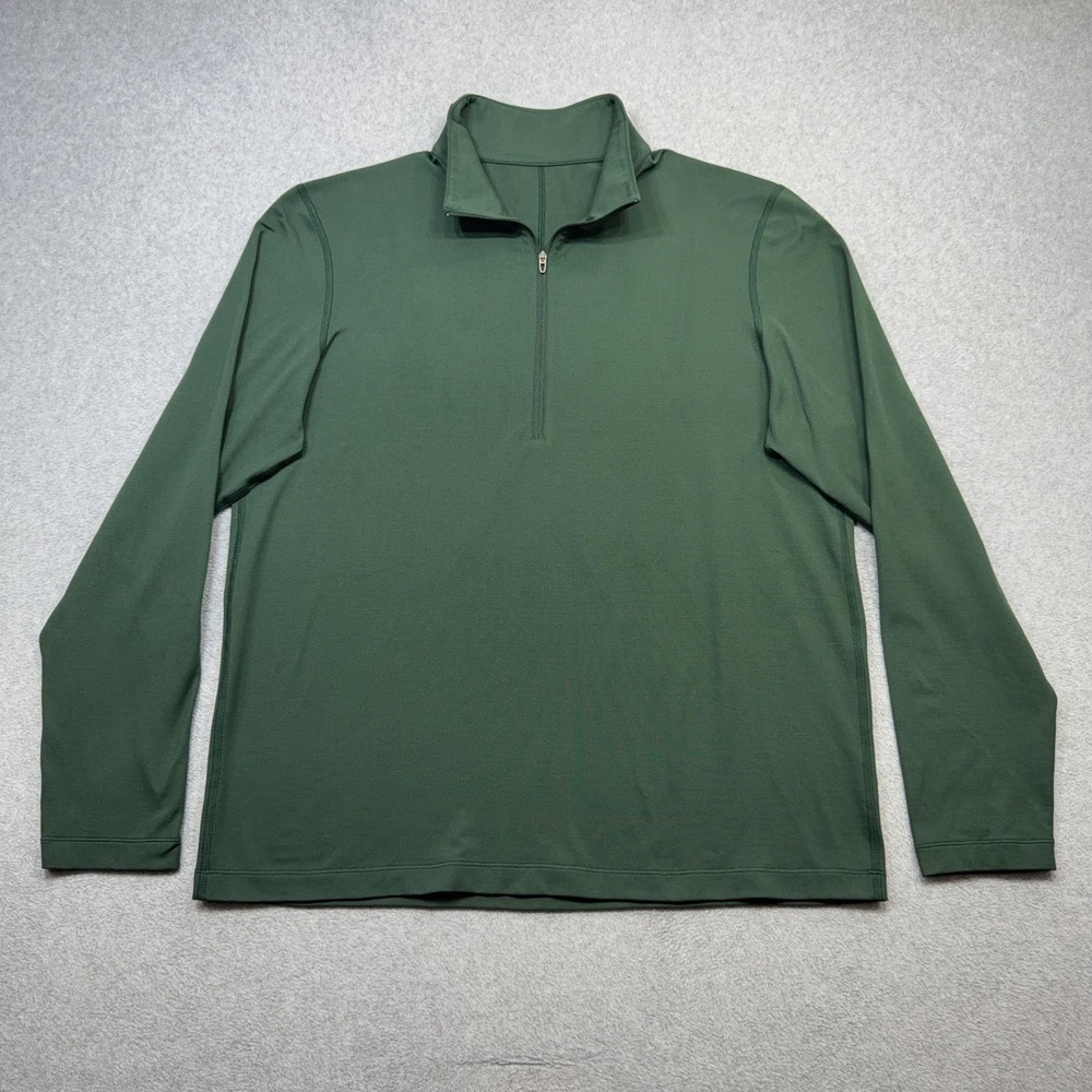 Lululemon Pullover Mens XL Green 1/4 Zip Long Sleeve Performance Athletic Top